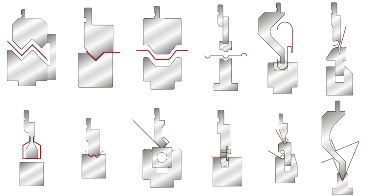 Quelques exemples de formes de pliage.
