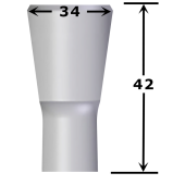 Poinçon rond n°PVA3 Ø 19,0 à 25,0 mm