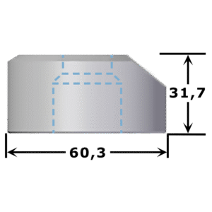Matrice oblongue n°A28871 maxi 26,0 x 32,0 mm