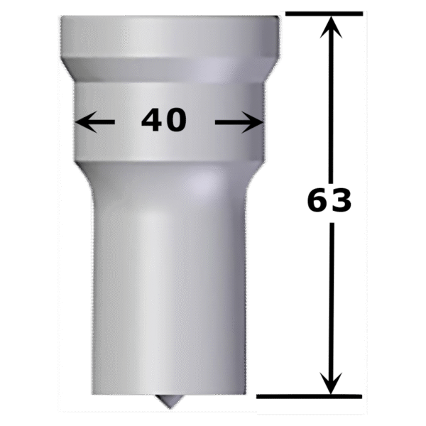 Poinçon carré n°PF3 de 23,0 à 28,0 mm