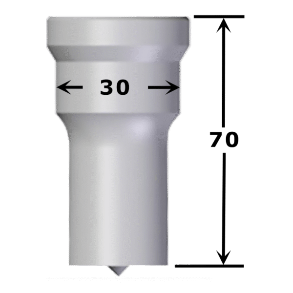 Poinçon carré n°PM2 de 4 x 21 mm