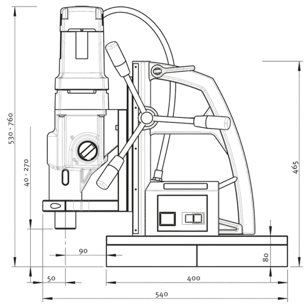 Perceuse magnétique Rotabest RB 130 B capacité Ø 130 mm – Image 3
