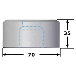 Matrice oblongue n°MS70 21,7 x 42,7 mm