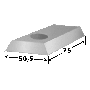 Matrice oblongue perpendiculaire T maxi 16,7 x 32,7 mm