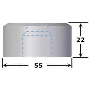 Matrice oblongue n°MVA11 maxi 16,0 x 32,0 mm