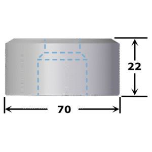 Matrice oblongue n°MVA13 maxi 22,0 x 44,0 mm