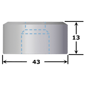 Matrice oblongue n°MVA5 maxi 16,0x32,0 mm