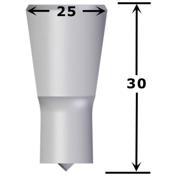 Poinçon oblong n°PV2 maxi 9,0 x 18,0 mm