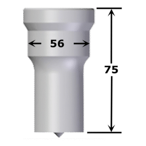 Poinçon oblong N°VPL maxi 22,0 x 44,0 mm